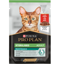 Purina Pro Plan Cat Adult Sterilised Buey en Salsa 85 gr. 8445290799586