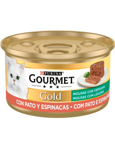 Purina Gourmet Gold Adult Mousse Pato y Espinacas 85 gr. 7613033047510