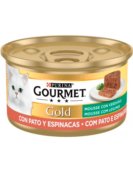 Purina Gourmet Gold Adult Mousse Ànec i Espinacs 85 gr. 7613033047510