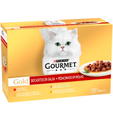 Purina Gourmet Gold Adult Mossets en Salsa Multi Pack 12x85 gr. EAN 7613034414281