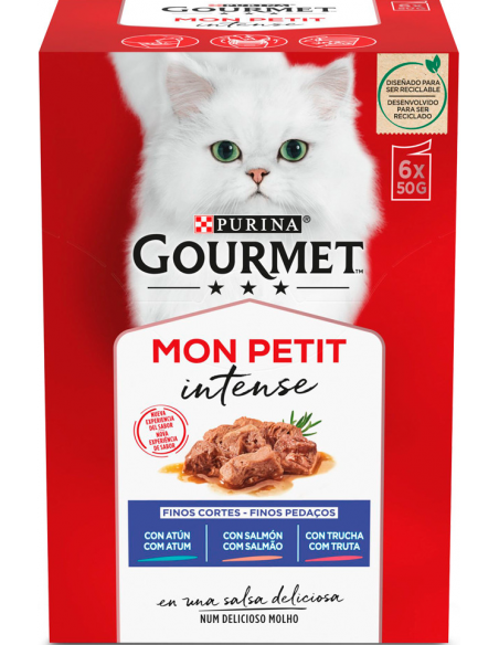 Purina Gourmet Mon Petit Intense Adult Selección de Pescados 6x50 gr. EAN 7613034453129