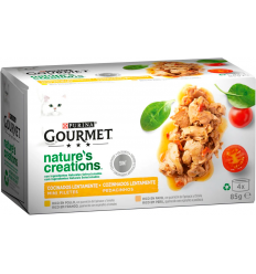 Purina Gourmet Nature`s Creations Adult Mini Filets Pollastre i Gall Dindi 4 x 85 gr. EAN 7613038187952