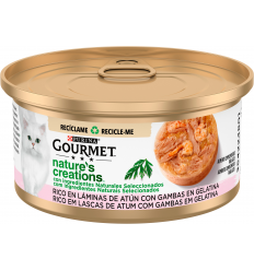 Purina Gourmet Nature`s Creations Adult Láminas de Atún con Gambas en Gelatina 70 gr. 8445290628343