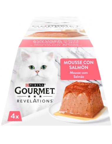Purina Gourmet Revelations Adult Mousse Salmón con Salsa 4 x 57gr. EAN 7613287080080