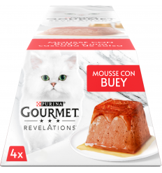 Purina Gourmet Revelations Adult Mousse Bou amb Salsa 4 x 57gr. 7613287191946