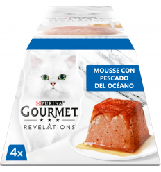 Purina Gourmet Revelations Adult Mousse Pescado del Océano con Salsa 4 x 57gr. 8445290984678