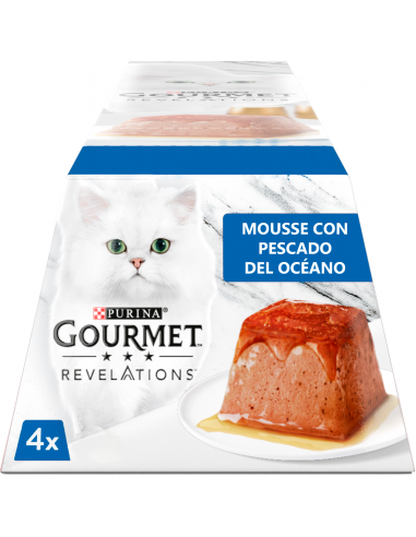 Purina Gourmet Revelations Adult Mousse Peix de l'Oceà amb Salsa 4 x 57gr. 8445290984678