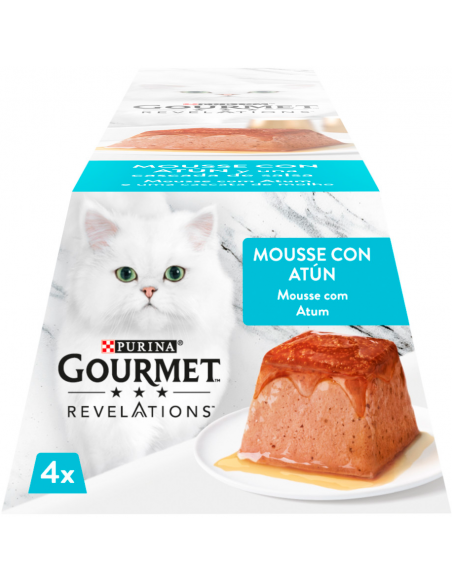 Purina Gourmet Revelations Adult Mousse Tonyina amb Salsa 4 x 57gr. 7613287192103