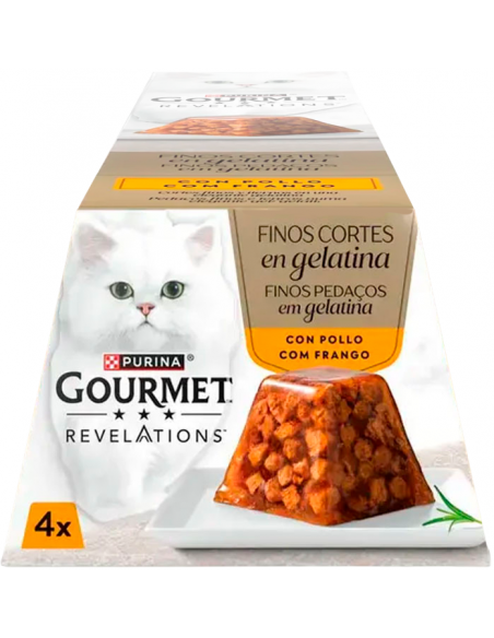Purina Gourmet Revelations Adult Fins Talls Pollastre en Gelatina