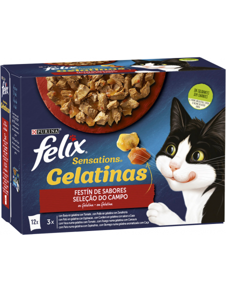 Purina Felix Sensations Festí de Sabors en Gelatina 12x85gr. 7613287495068