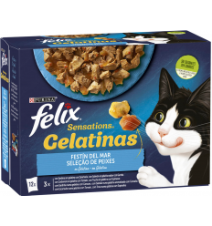 Purina Felix Sensations Festí del Mar en Gelatina 12x85gr. 7613287495440