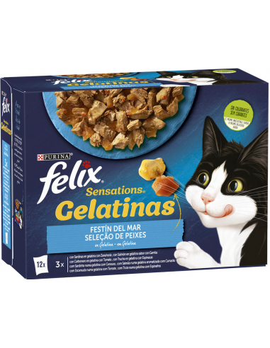 Purina Felix Sensations Festí del Mar en Gelatina 12x85gr. 7613287495440