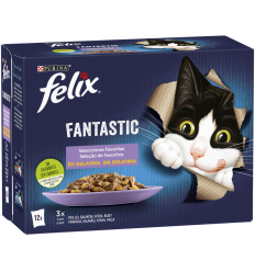 Purina Felix Fantastic Selecciones Favoritas en Gelatina 12x85gr. 7613287495099