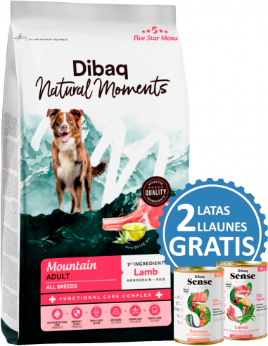 Dibaq Natural Moments Adult Mountain Cordero 12 kg 8424160027936