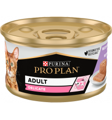 Purina Pro Plan Cat Adult Delicate Gall Dindi Mousse 85 gr. 8445290673633