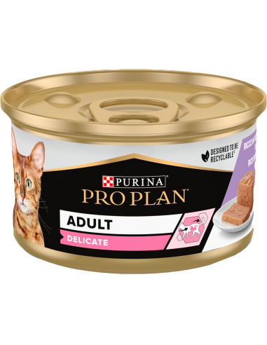 Purina Pro Plan Cat Adult Delicate Gall Dindi Mousse 85 gr. 8445290673633