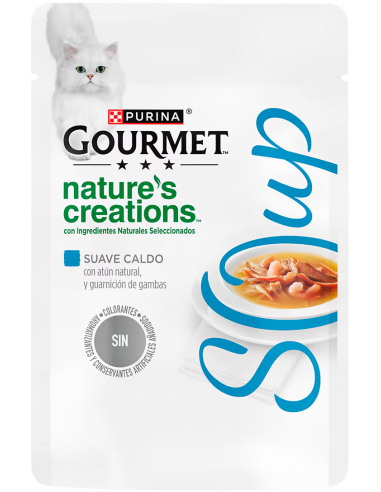 Purina Gourmet Nature`s Creations Soup Tonyina i Gambes 40 gr. 8445291238756