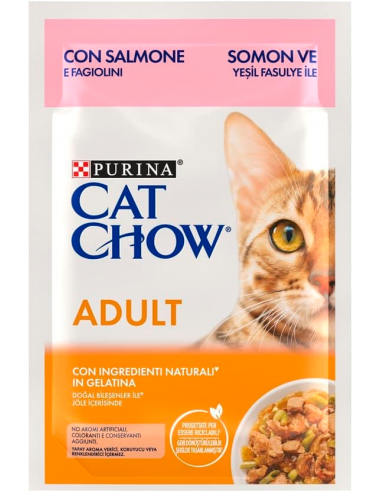 Purina Cat Chow Adult Salmón en Gelatina 85 gr. 8445290426215