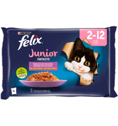 Purina Felix Fantastic Junior en Gelatina 4 x 85 gr. 7613287492074