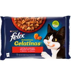 Purina Felix Sensations Festí de Sabors en Gelatina 4 x 85 gr. 7613287494344