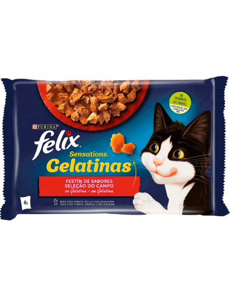 Purina Felix Sensations Festín de Sabores en Gelatina 4 x 85 gr. 7613287494344