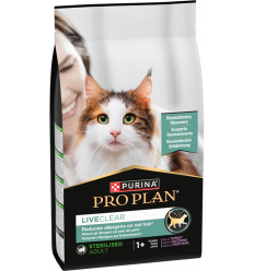 Purina Pro Plan Cat LiveClear Adult Sterilised Pavo 1,4 kg. 7613287232564