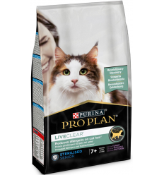 Purina Pro Plan Cat LiveClear Senior 7+ Sterilised Gall Dindi 1,4 kg. 7613287232731