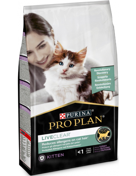 Purina Pro Plan Cat LiveClear Kitten Gall Dindi 1,4 kg. 7613287232526