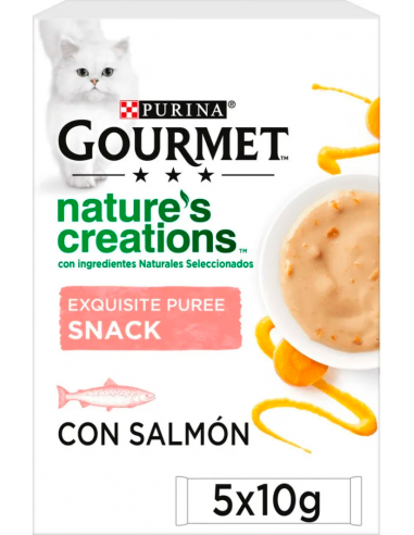 Purina Gourmet Nature`s Creations Puré Salmón y Zanahoria 5 x 10 gr. 7613038125633
