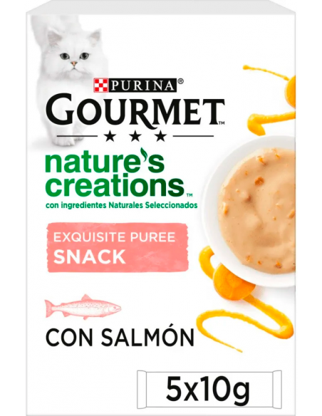 Purina Gourmet Nature`s Creations Puré Salmó i Pastanaga 5 x 10 gr. 7613038125633