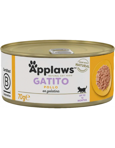 Applaws Kitten Pollastre en Gelatina 70 gr. 5060122490009