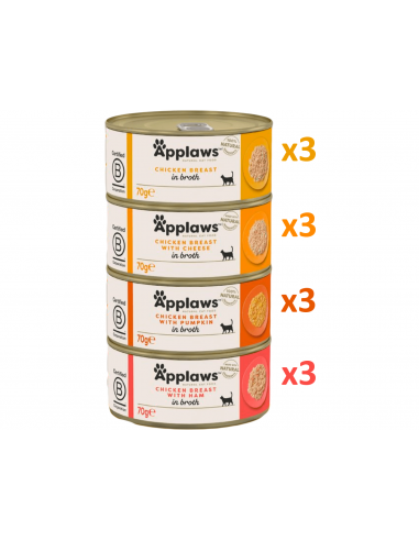 Applaws Adult Selecció de Pollastre en Brou 12x70 gr. 5060333437374