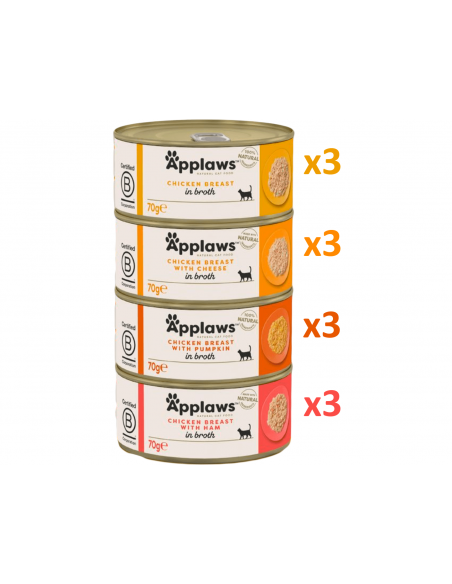 Applaws Adult Selecció de Pollastre en Brou 12x70 gr. 5060333437374