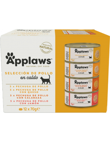 Applaws Adult Selección de Pollo en Caldo 12x70 gr. 5060333437374