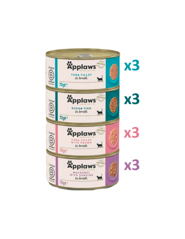 Applaws Adult Selección de Pescado en Caldo 12x70 gr. EAN 5060333437381