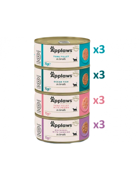 Applaws Adult Selecció de Peix en Brou 12x70 gr. EAN 5060333437381
