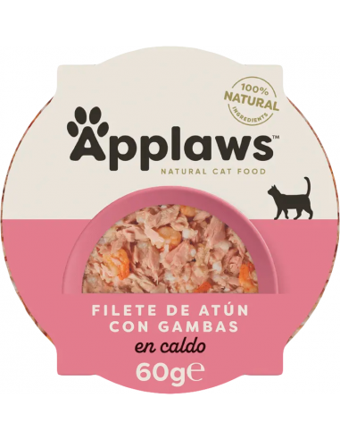 Applaws Adult Atún con Gambas en Caldo Tarrina 60 gr. 5060122496001