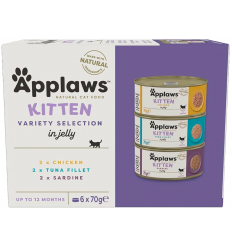 Applaws Kitten Selección Variada en Gelatina 6x70 gr. 5060122496544