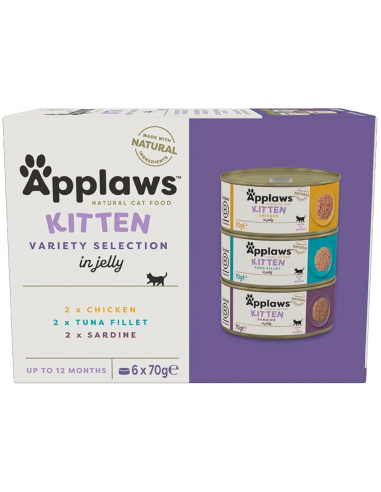 Applaws Kitten Selecció Variada en Gelatina 6x70 gr. 5060122496544