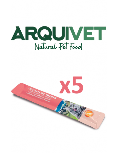 Arquivet Cat Creamy Treats Atún y Salmón 5x14 gr. 8435117842236