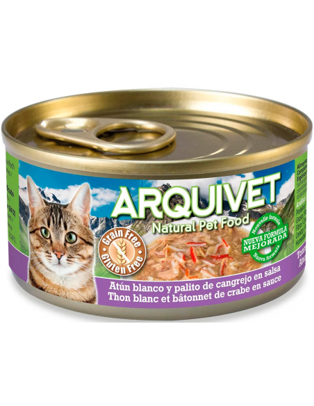 Arquivet Cat Tonyina Blanca i Palets de Cranc en Salsa 80 gr. EAN 8435117879904