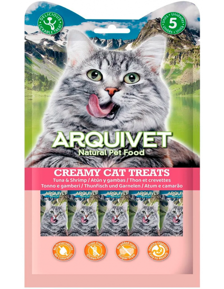 Arquivet Cat Creamy Treats Tonyina i Gambes 5 x 14gr. 8435117842229