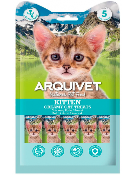 Arquivet Cat Creamy Treats Kitten Pollastre 5x14gr. 8435117842311