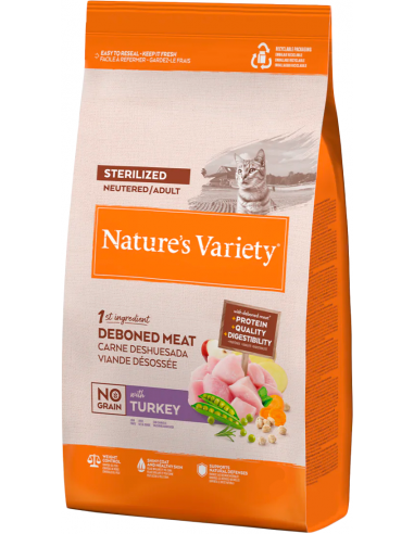 Nature`s Variety Cat Adult Sterilized No Grain Pavo. EAN 8410650271781 / 8410650271774