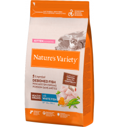 Nature`s Variety Cat Kitten Healthy Grain Pescado Blanco. EAN 8410650597744