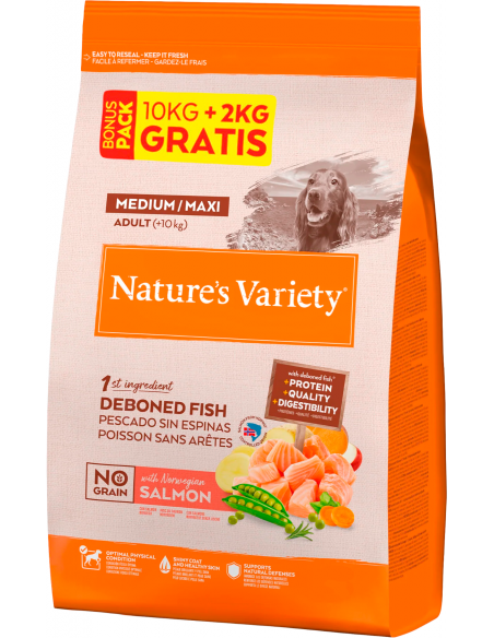 Nature`s Variety Adult Medium Maxi No Grain Salmó. 8410650271477 / 8410650691480