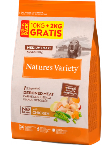 Nature`s Variety Adult Medium Maxi No Grain Pollastre. EAN 8410650271439 / 8410650680415