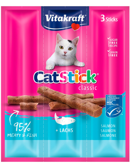 Vitakraft Cat Stick Classic Salmón 18 gr (3 unidades). EAN 4008239393142