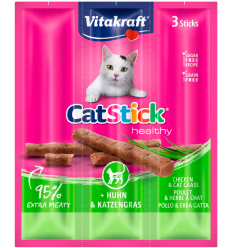 Vitakraft Cat Stick Healthy Pollo y Hierba Gatera 18 gr (3 sticks). EAN 4008239312198