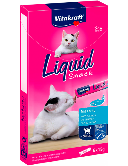 Vitakraft Cat Liquid Snack Salmó 6x15gr. 7610376164232